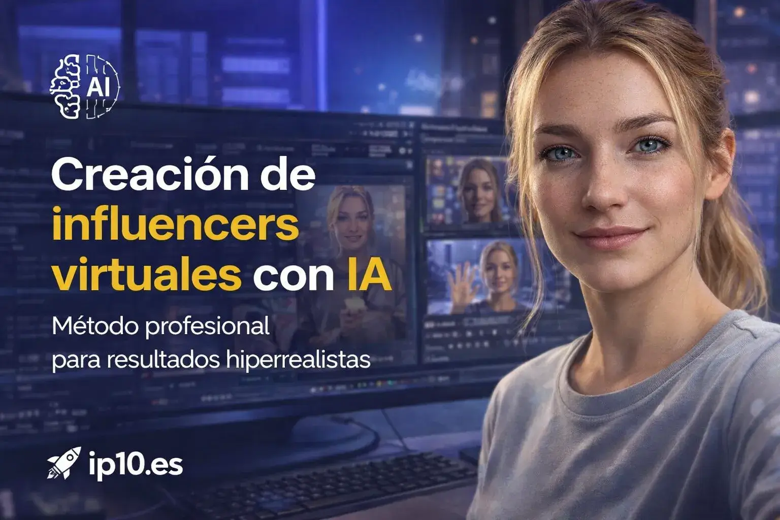 Creación de influencer virtual hiperrealista con inteligencia artificial y flujo profesional de trabajo